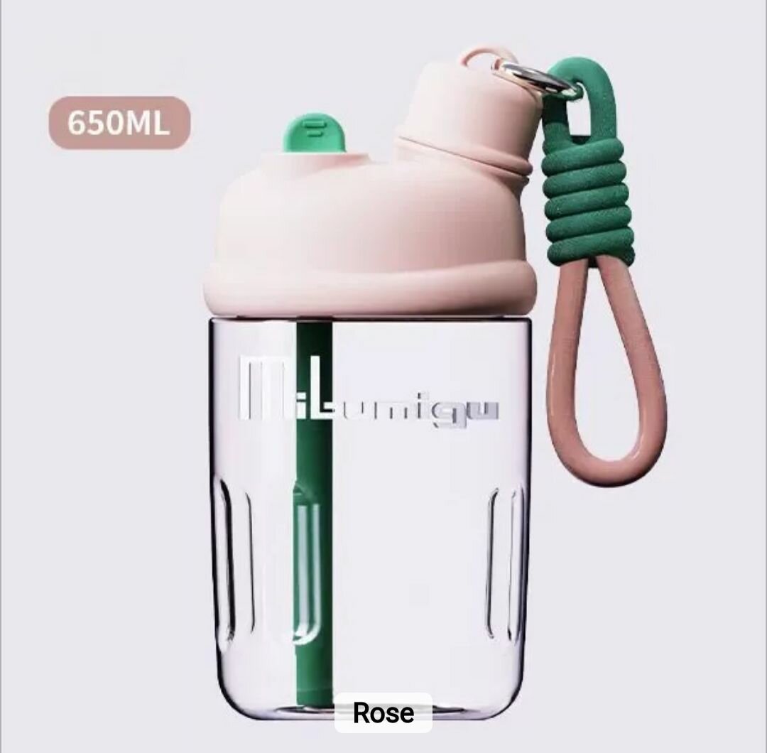 Gourde 650ML Rose Stylisée