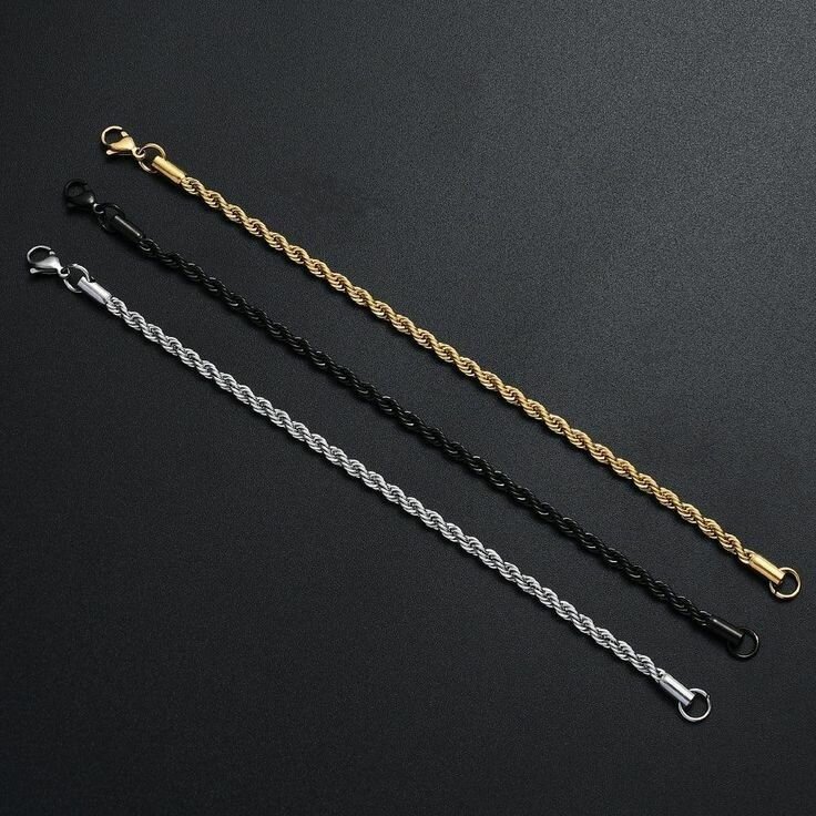 Bar necklace and bracelets