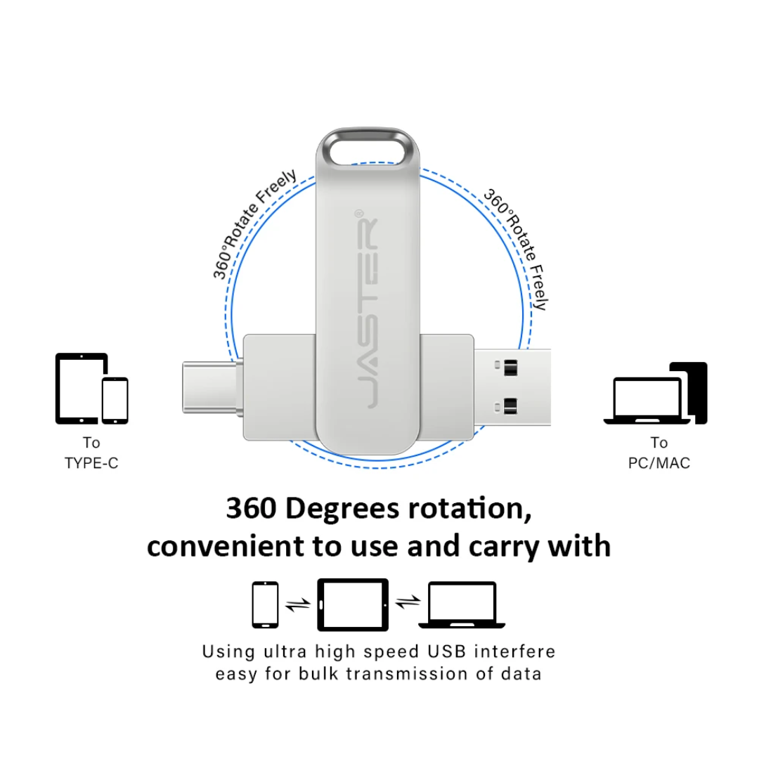 Clé USB 2-en-1 USB-C rapide