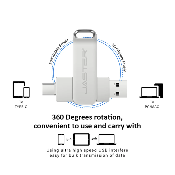 Clé USB 2-en-1 USB-C rapide