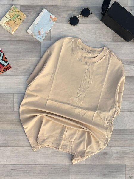 T-shirt uni colore en coton