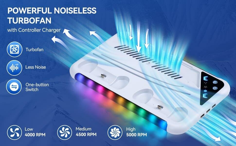 Station de refroidissement RGB PS5