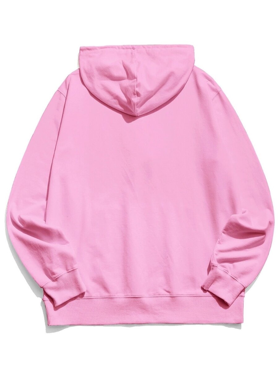 Sweat à capuche rose unisexe