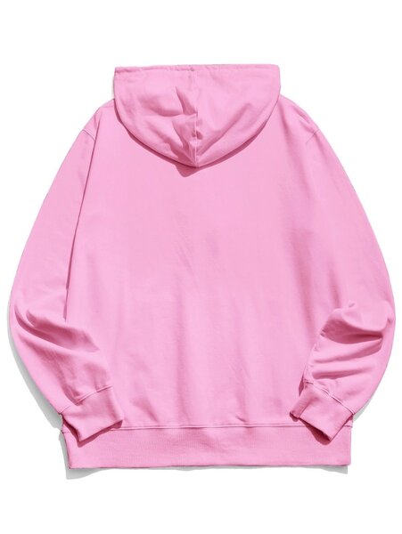 Sweat à capuche rose unisexe