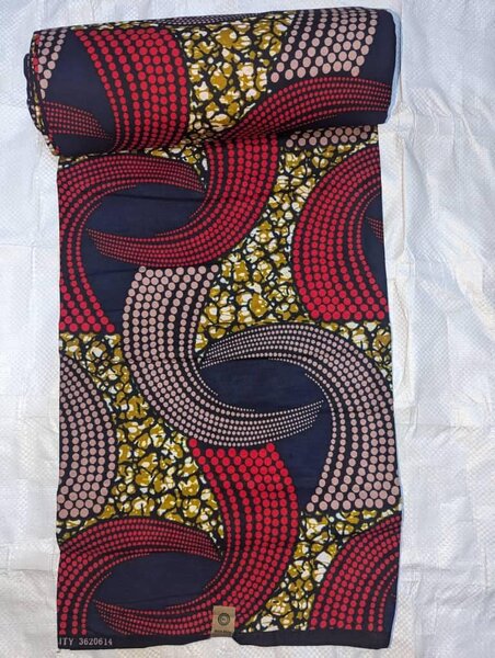 Tissu rouge jaune