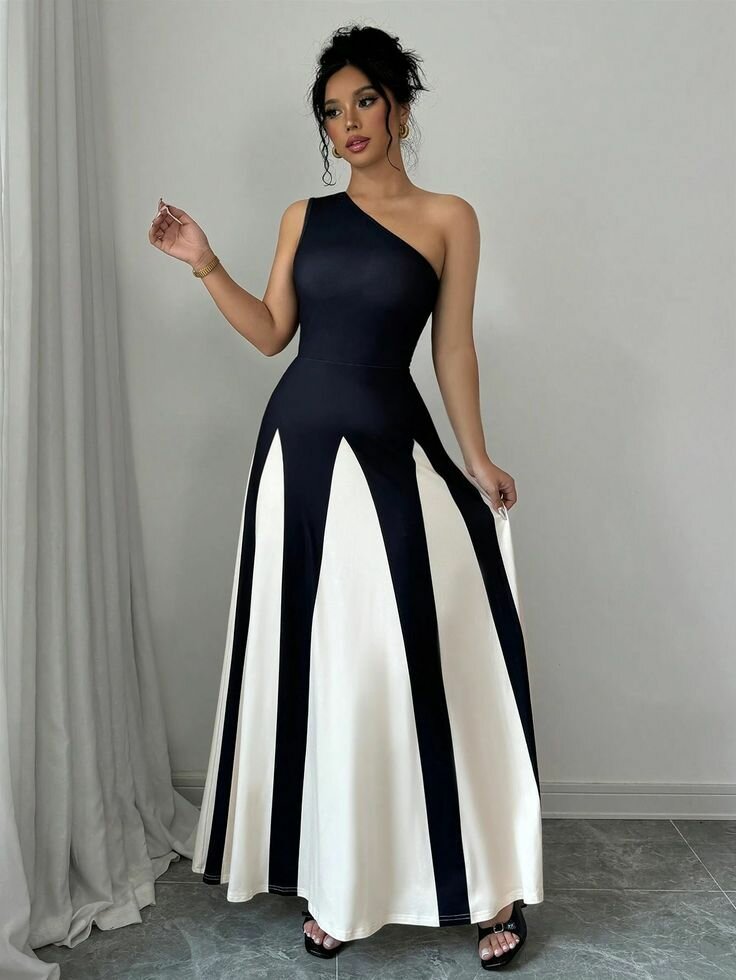 Robe de soirée asymétrique élégante