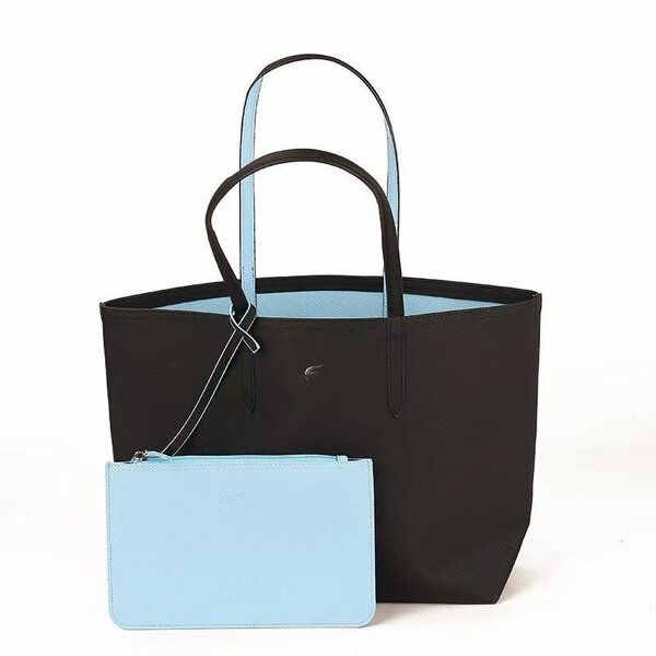 Cabas réversible noir et bleu