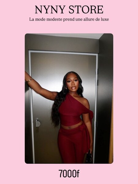 Tenue Élégante Femme Rouge