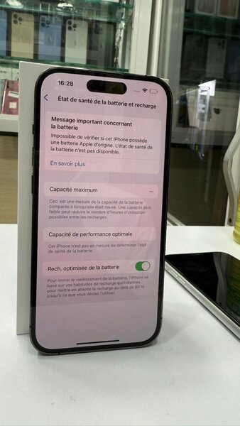 *iphone 14 pro 128giga deux puces message batterie : 380.000