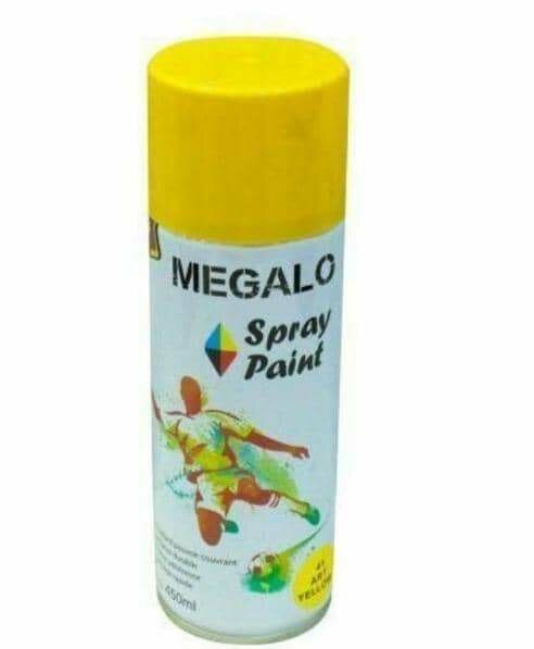Bombe de peinture jaune