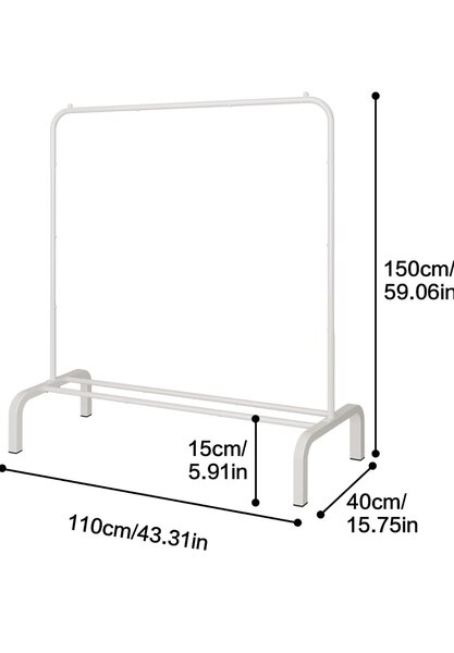 Metal Clothing Rack Single Rod