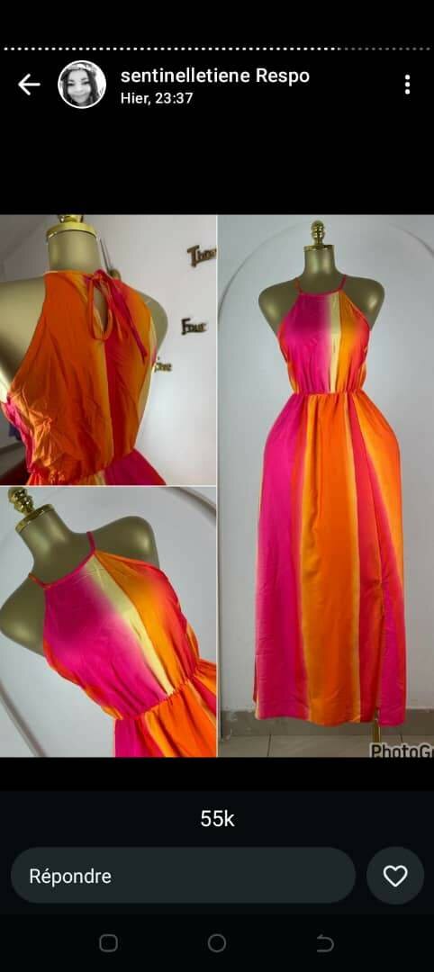 Robe Maxi Éclatante Été Femme