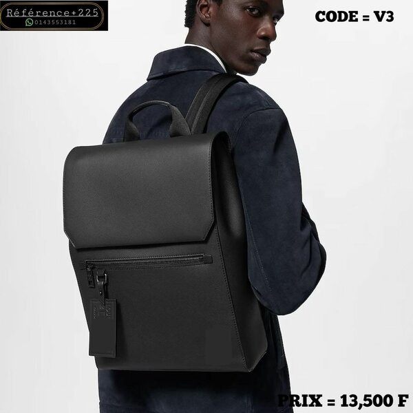 Sac à dos stylé en cuir noir
