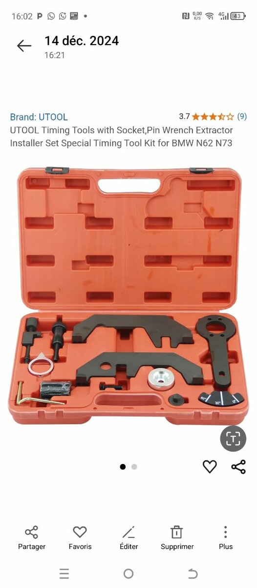 Outil calage moteur