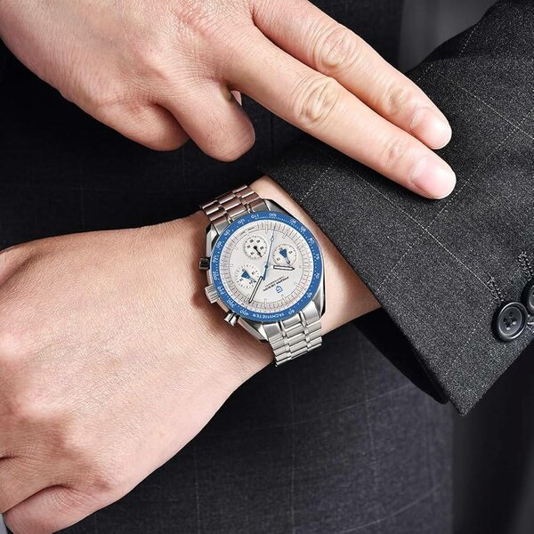 Montre Acier Homme Luxe Saphir