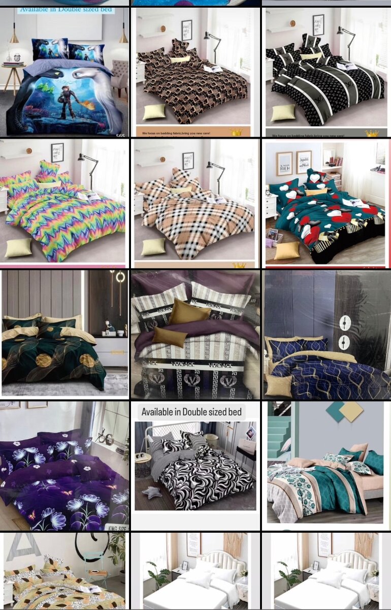 Bedsheets with pillow cases