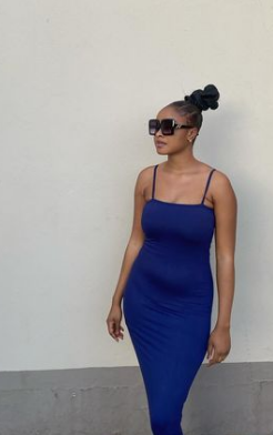 blue dress
