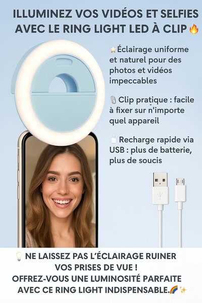 RING LIGHT LED A CLIP