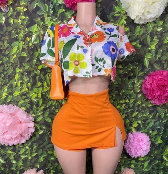 Skirt and crop top