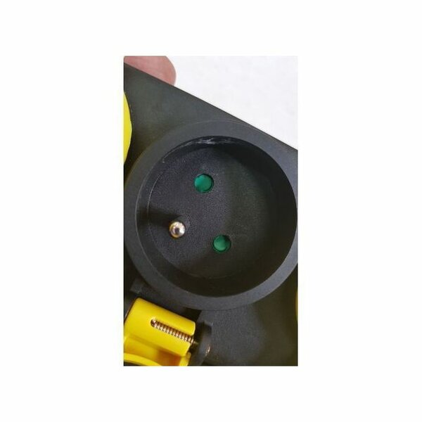 Rallonge Multiprise Parafoudre Qualité Supérieure - 6 Ports - Jaune Noir