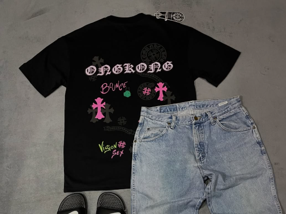 black t-shirt