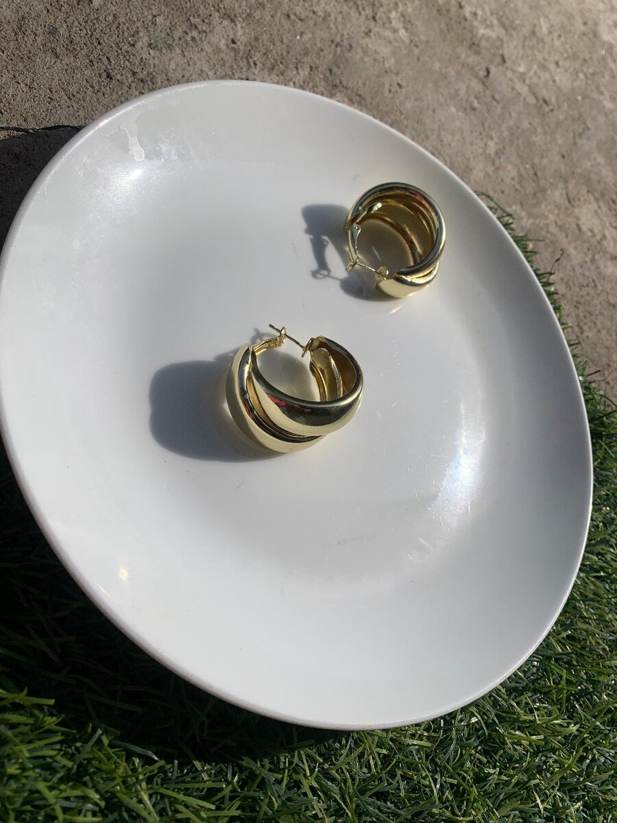 Gold earrings