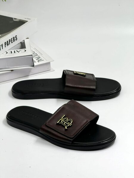 Leather slippers