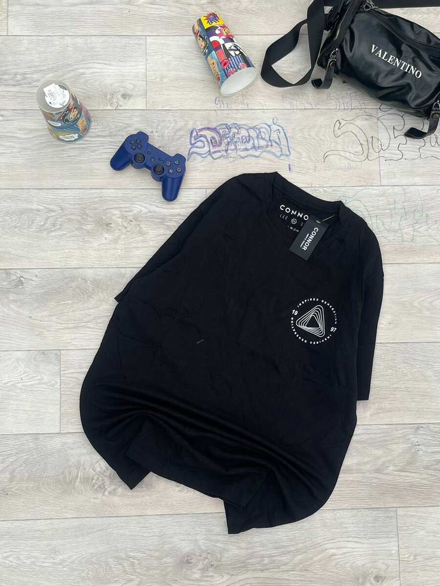 Robe T-shirt Noire Décontractée