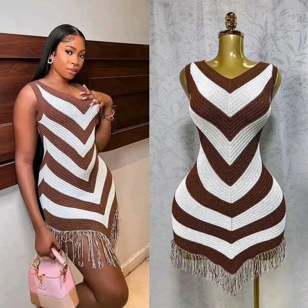 Robe Femme Tricotée Élégante