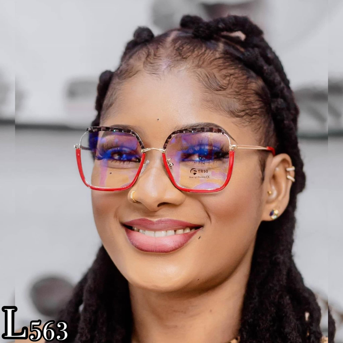 Lunette rouge brun