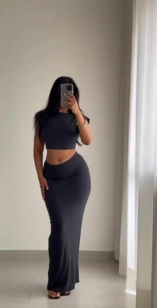 Cami top and maxi skirt outfit