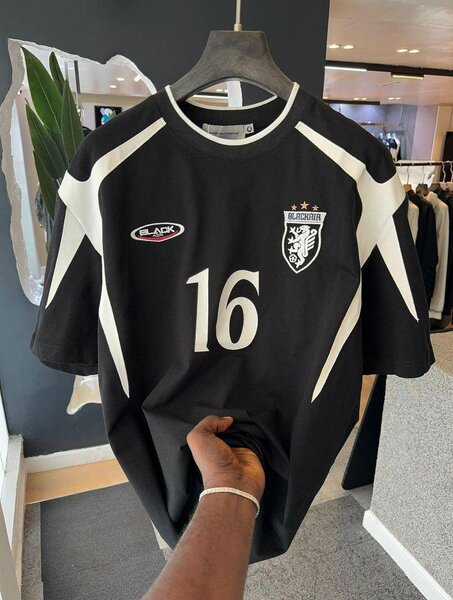 Black Soccer Jersey 16