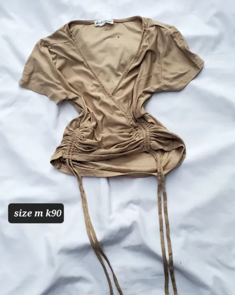 brown blouse