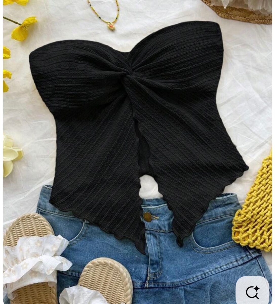 Top bustier plissé femme