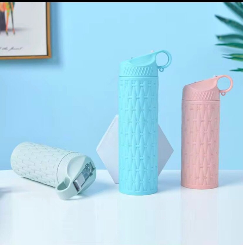Gourde Réutilisable Paille Intégrée