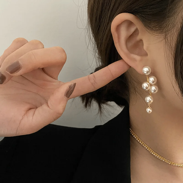 Boucles d'oreilles perles élégantes