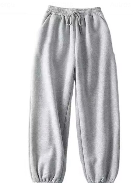 Pantalon de survêtement gris unisexe