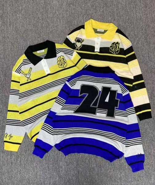 Pull rayé coloré unisexe