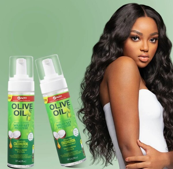 Mousse coiffante à l'huile d'olive