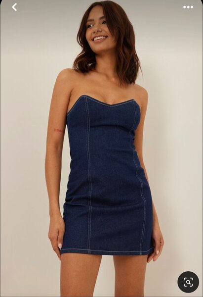 Denim tube dress