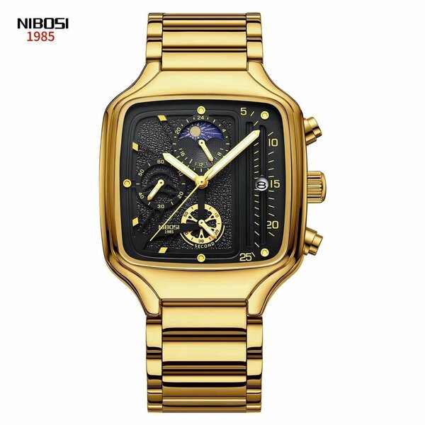 Montre Homme Dorée NIBOSI