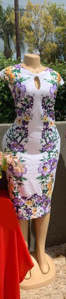 robe fleurie-blanc