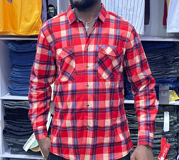 red checkered shirt