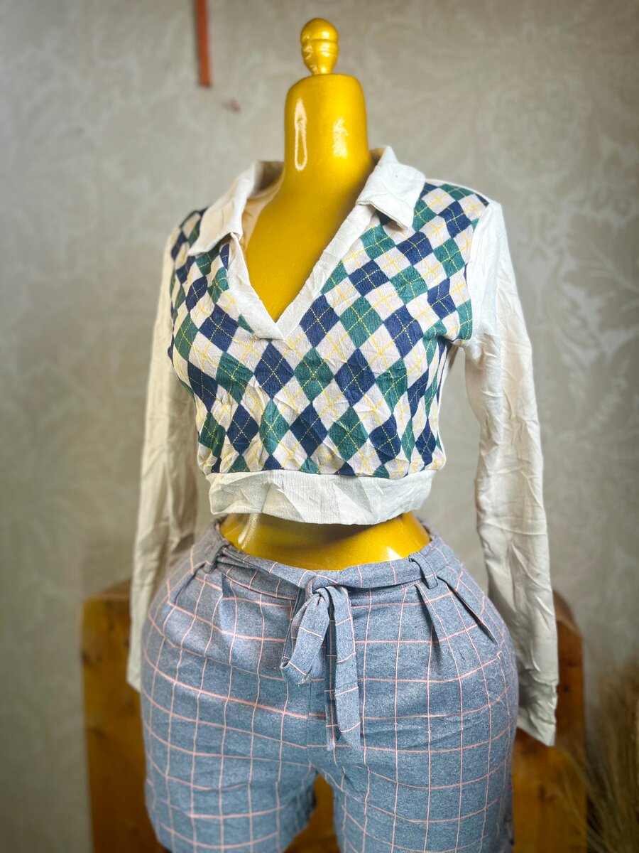 Shorts à carreaux élégants