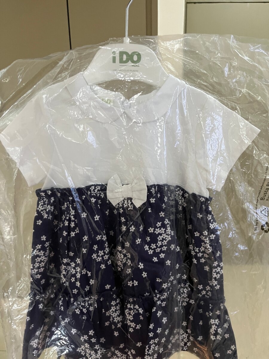Robe Bébé Fleurs Bleues