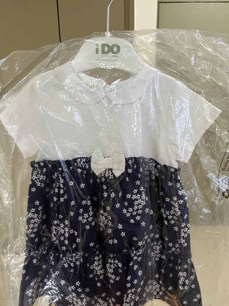 Robe Bébé Fleurs Bleues