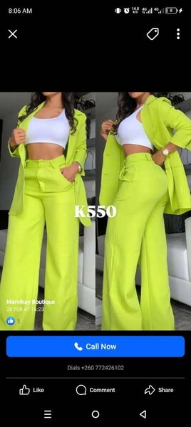 Two piece suit