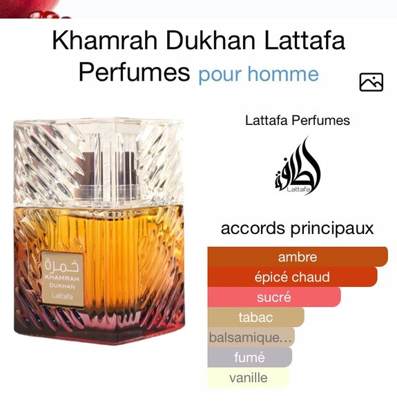 Parfum Homme Khamrah Dukhan