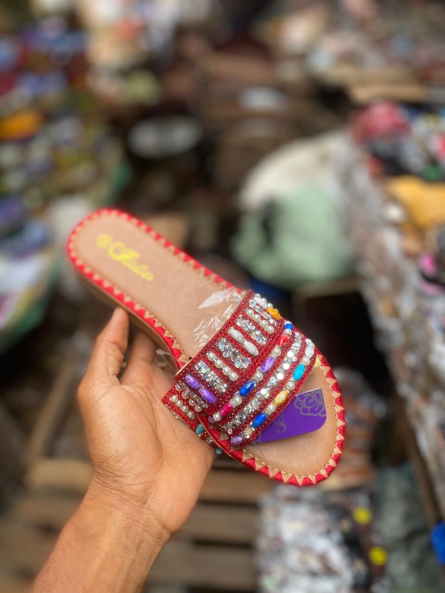 Sandales strass multicolores