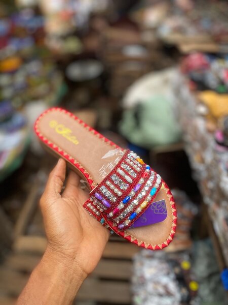 Sandales strass multicolores